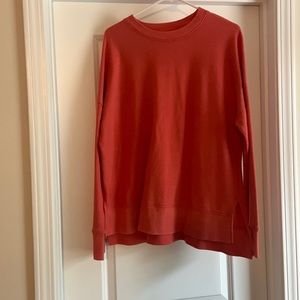 Orange, split side sweatshirt
